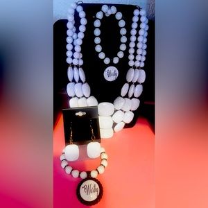 White Necklace Set